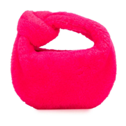 Bottega Veneta AB Bottega Veneta Pink Strawberry Fur Natural Material Mini Shearling Jodie Italy