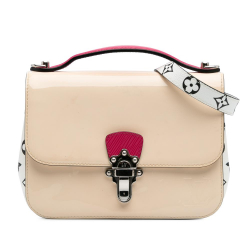 Louis Vuitton B Louis Vuitton Brown Beige Vernis Leather Leather Vernis Miroir Cherrywood BB Italy