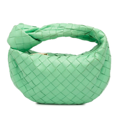 Bottega Veneta B Bottega Veneta Green Light Green Nappa Leather Leather Mini Nappa Intrecciato Jodie Italy