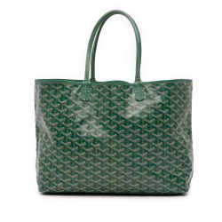 Goyard B Goyard Green Coated Canvas Fabric Goyardine Saint Louis PM France