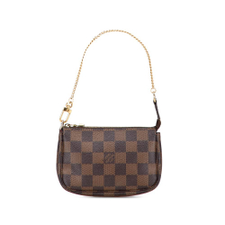Louis Vuitton AB Louis Vuitton Brown Damier Canvas Fabric Damier Ebene Mini Pochette Accessoires France
