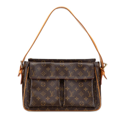 Louis Vuitton B Louis Vuitton Brown Monogram Canvas Fabric Monogram Viva Cite GM France