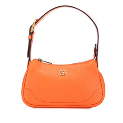 Gucci AB Gucci Orange Calf Leather Mini Aphrodite Shoulder Bag Italy