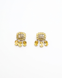 Gucci Dangling Rhinestone Clip-on Earrings