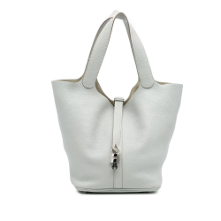 Hermès B Hermès Blue Light Blue Calf Leather Clemence Picotin Lock 26 France