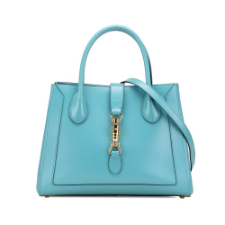 Gucci AB Gucci Blue Light Blue Calf Leather Medium skin Jackie 1961 Tote Italy
