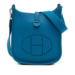 Hermès AB Hermès Blue Calf Leather Clemence Evelyne TPM 16 France