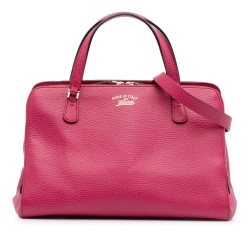 Gucci B Gucci Pink Calf Leather skin Swing Top Handle Satchel Italy