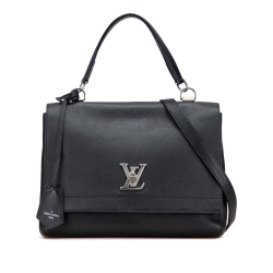 Louis Vuitton B Louis Vuitton Black Calf Leather Lockme II France