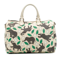 Gucci B Gucci Brown Beige Coated Canvas Fabric Limited Edition GG Supreme Joy Snowman In Africa Italy