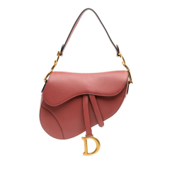 Christian Dior AB Dior Red Indian Red Calf Leather Smooth skin Saddle Bag Italy