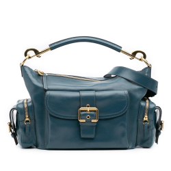 Chloé B Chloé Blue Calf Leather Shiny Camera Bag Italy