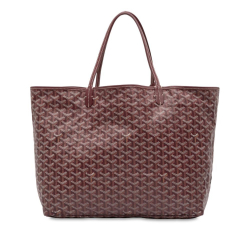 Goyard AB Goyard Red Burgundy Coated Canvas Fabric Goyardine Saint Louis GM France