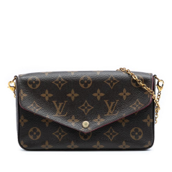 Louis Vuitton B Louis Vuitton Brown Monogram Canvas Fabric Monogram Pochette Felicie Spain