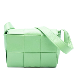 Bottega Veneta Green Extra Mini Nappa Intrecciato Cassette Crossbody Italy