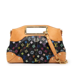 Louis Vuitton B Louis Vuitton Black Monogram Multicolore Canvas Fabric Monogram Multicolore Judy MM France