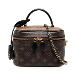 Louis Vuitton AB Louis Vuitton Brown Monogram Canvas Fabric Monogram Reverse Vanity PM Italy