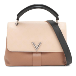 Louis Vuitton AB Louis Vuitton Brown Beige Calf Leather Monogram Very One Handle France