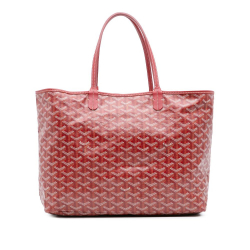 Goyard B Goyard Red Coated Canvas Fabric Goyardine Saint Louis PM France