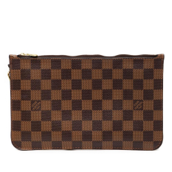 Louis Vuitton AB Louis Vuitton Brown Damier Canvas Fabric Damier Ebene Neverfull Pouch MM Spain