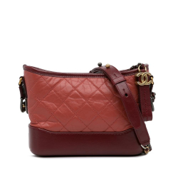Chanel AB Chanel Red Lambskin Leather Leather Small Chevron Lambskin Gabrielle Crossbody Italy