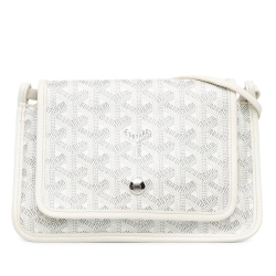 Goyard B Goyard White Coated Canvas Fabric Goyardine Plumet Pocket Wallet France