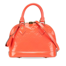 Louis Vuitton B Louis Vuitton Orange Vernis Leather Leather Monogram Vernis Alma BB France