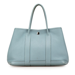 Hermès B Hermès Blue Light Blue Calf Leather Negonda Garden Party 30 France