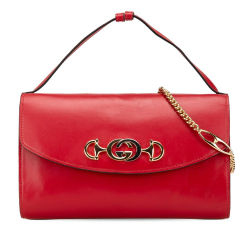 Gucci B Gucci Red Calf Leather Small Zumi Satchel Italy
