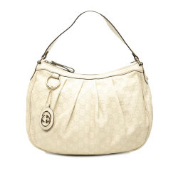 Gucci B Gucci Brown Light Beige Calf Leather Guccissima Sukey Shoulder Bag Italy
