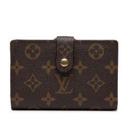 Louis Vuitton AB Louis Vuitton Brown Monogram Canvas Fabric Monogram Porte Monnaie Billets Viennois France