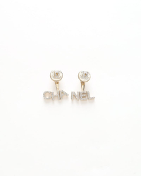 Chanel Coco Mark Rhinestone Earrings