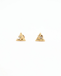 Louis Vuitton LV Volt Stud, 18kt Yellow Gold And Diamond