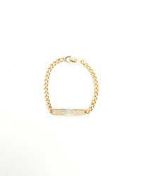 Christian Dior Rhinestone Chain Link Bracelet