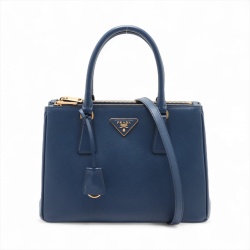 Prada Galleria Medium Saffiano Leather Tote Handbag Blue