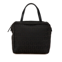 Fendi B Fendi Black Canvas Fabric Mini Zucchino Handbag Italy