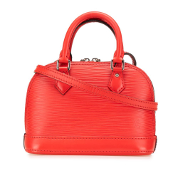 Louis Vuitton B Louis Vuitton Red Epi Leather Leather Epi Nano Alma France