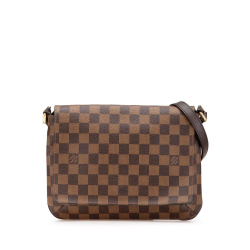 Louis Vuitton B Louis Vuitton Brown Damier Canvas Canvas Damier Ebene Musette Tango Short Strap Spain