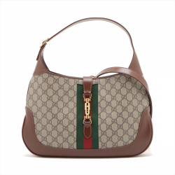 Gucci Jackie 1961 Medium Striped Canvas Hobo Shoulder Bag GG Supreme