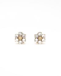 Gucci Flower Rhinestone Clip-on Earrings