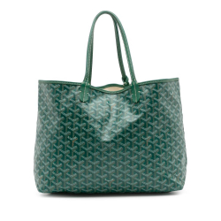 Goyard B Goyard Green Lime Coated Canvas Fabric Goyardine Saint Louis PM France