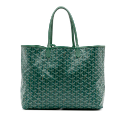 Goyard B Goyard Green Coated Canvas Fabric Goyardine Saint Louis PM France