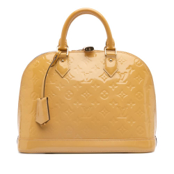 Louis Vuitton B Louis Vuitton Brown Beige Vernis Leather Leather Monogram Vernis Alma PM France