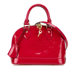 Louis Vuitton B Louis Vuitton Red Vernis Leather Leather Monogram Vernis Alma BB France