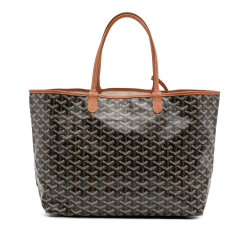 Goyard AB Goyard Black Coated Canvas Fabric Goyardine Saint Louis PM France