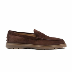 Tod's Loafers Suede 40.5 Brown New