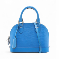 Louis Vuitton Alma BB Epi Leather Top-handle Handbag Blue