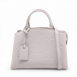 Louis Vuitton Petit Palais Leather Empreinte Tote Handbag Brume