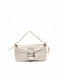 Fendi Zucca Glitter Baguette Bag