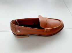 Tommy Hilfiger Klassische Mokassins aus cognacfarbenem Leder